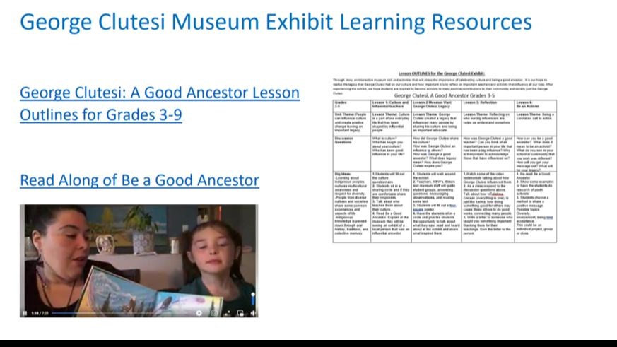 Learning Resources for George Clutesi Exhibit